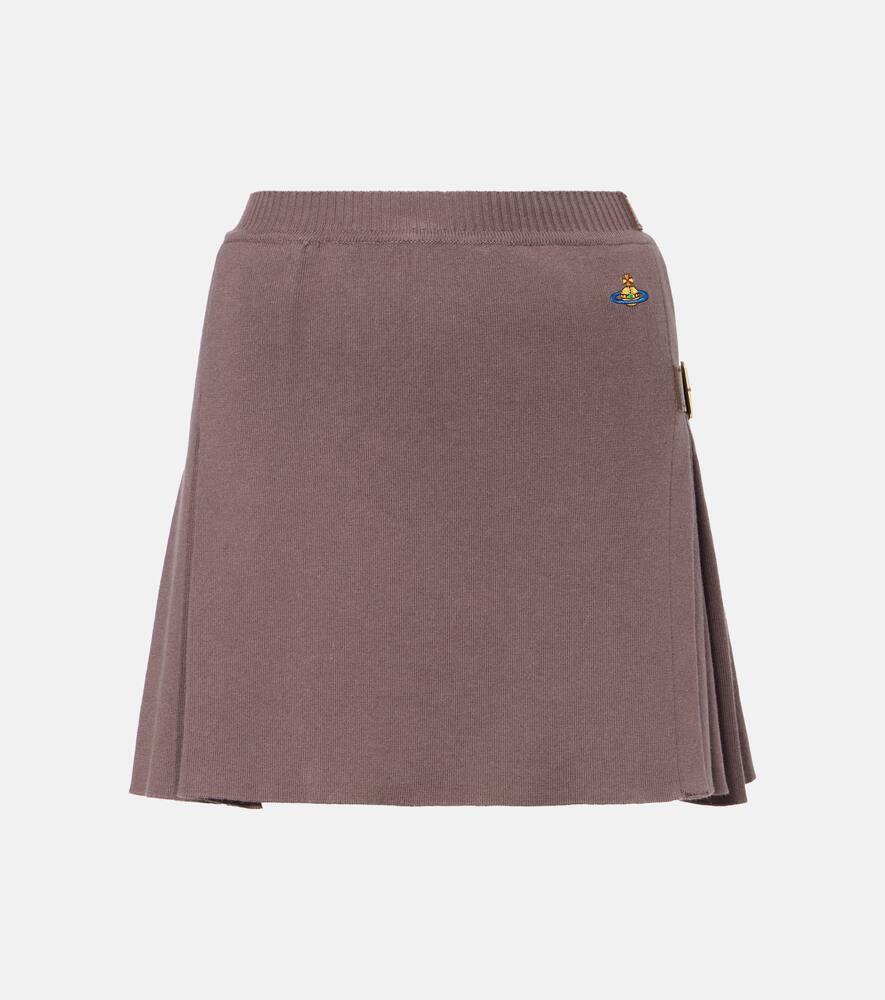 vivienne westwood bea kilt cotton and cashmere miniskirt