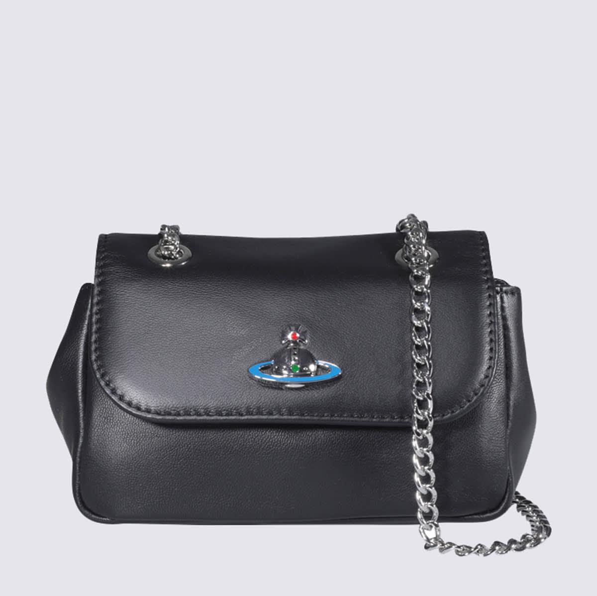 vivienne westwood black leather shoulder bag