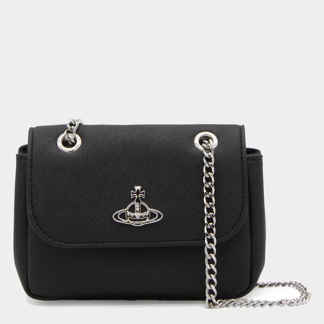 vivienne westwood black shoulder bag