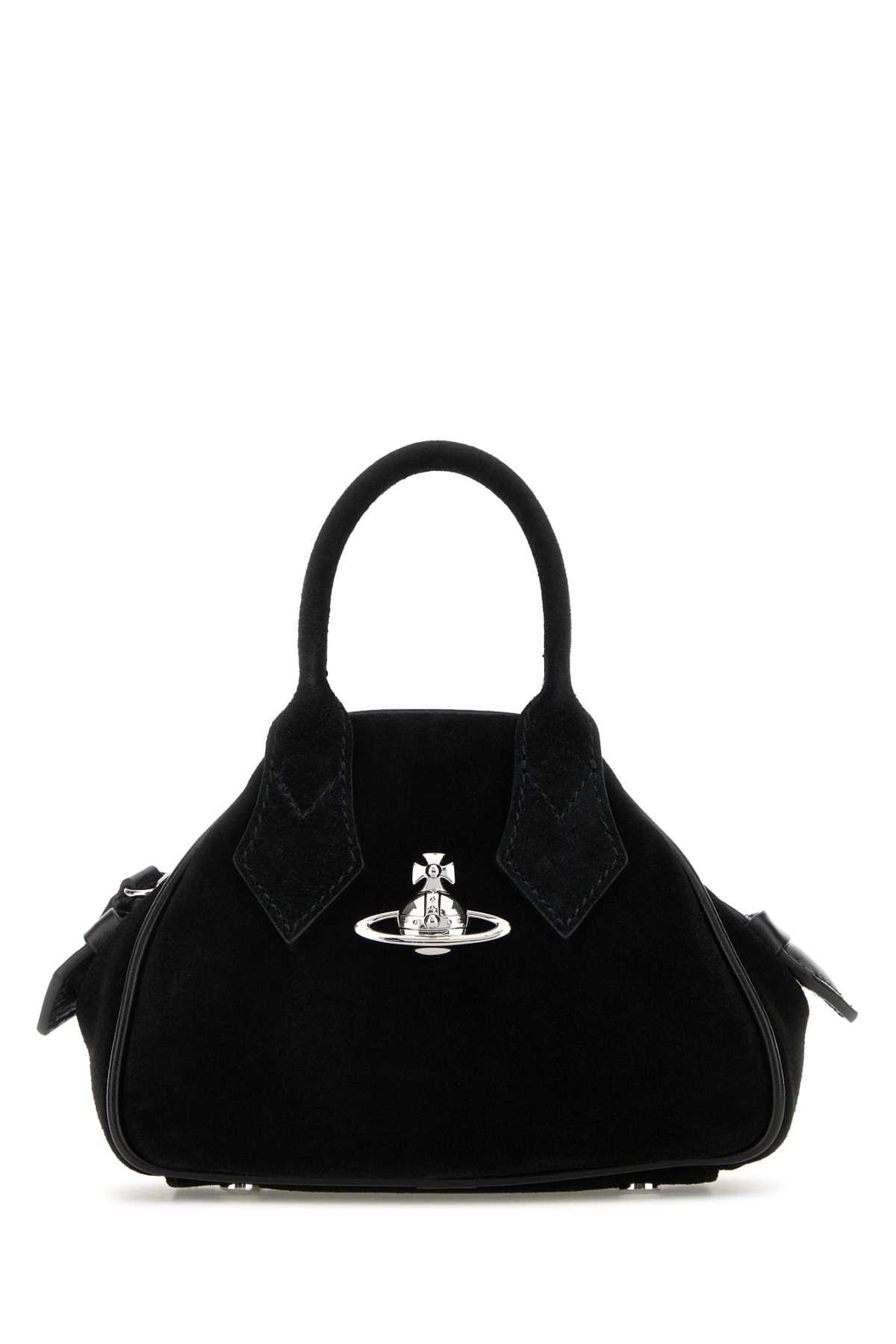 vivienne westwood black suede mini yasmine handbag