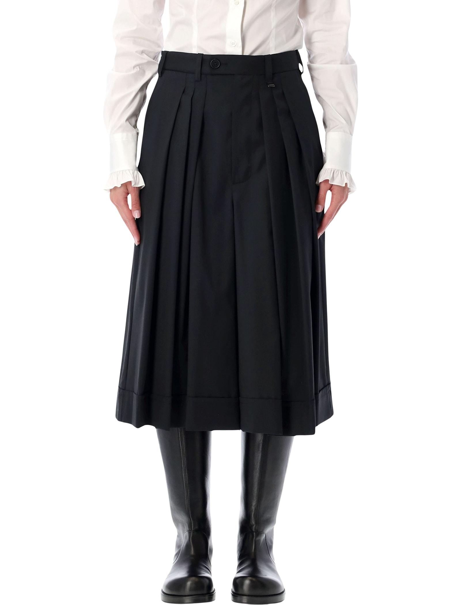 vivienne westwood black wool culotte pants