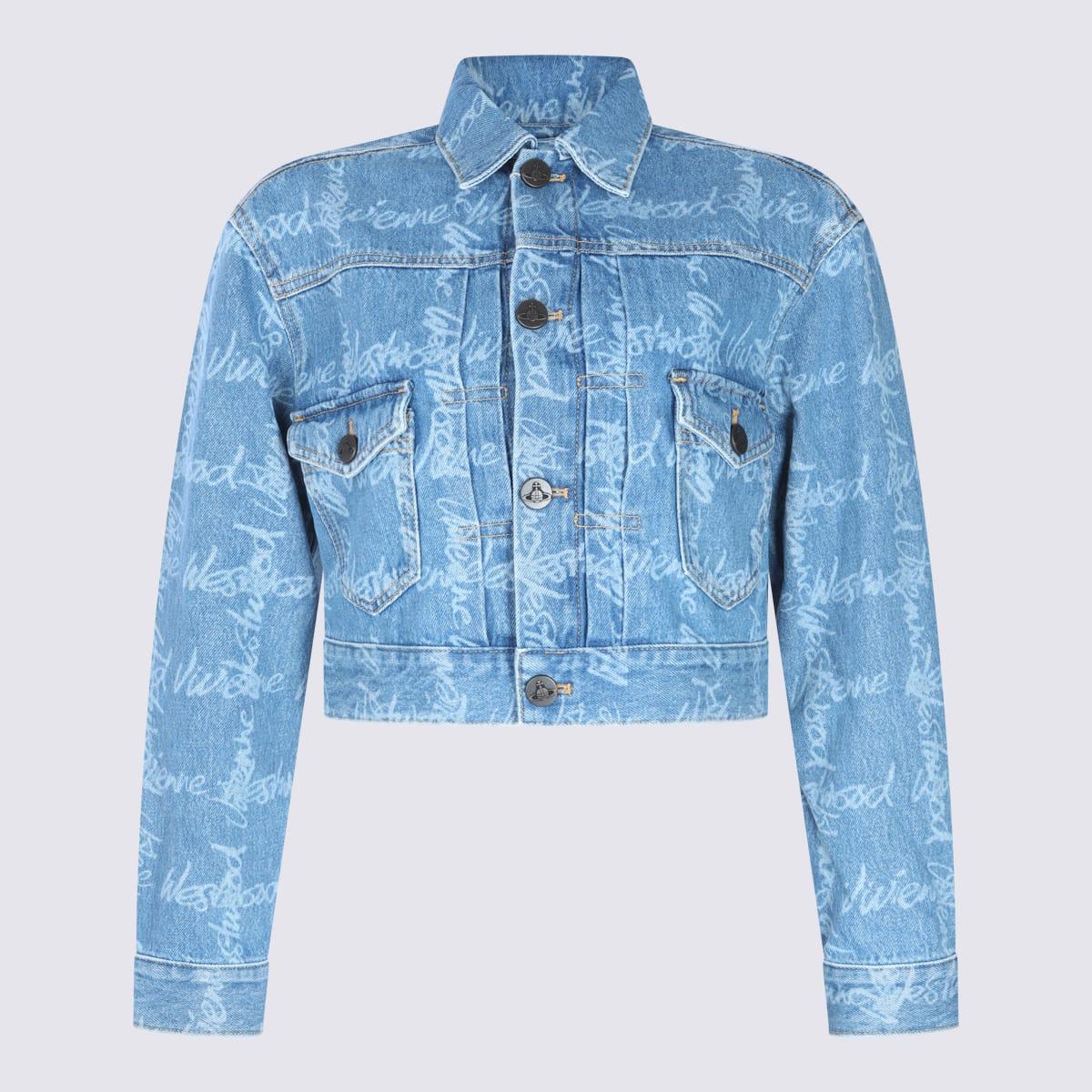 vivienne westwood blue cotton casual jacket