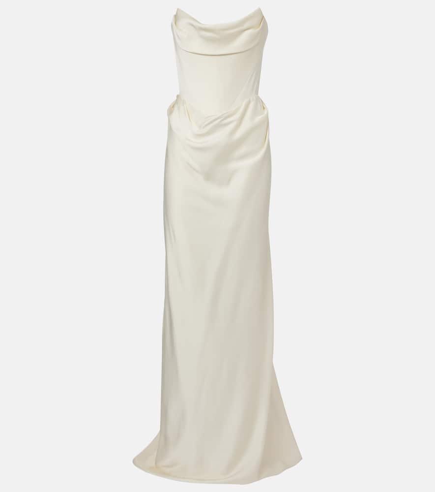 vivienne westwood bridal galaxy crêpe satin corset gown