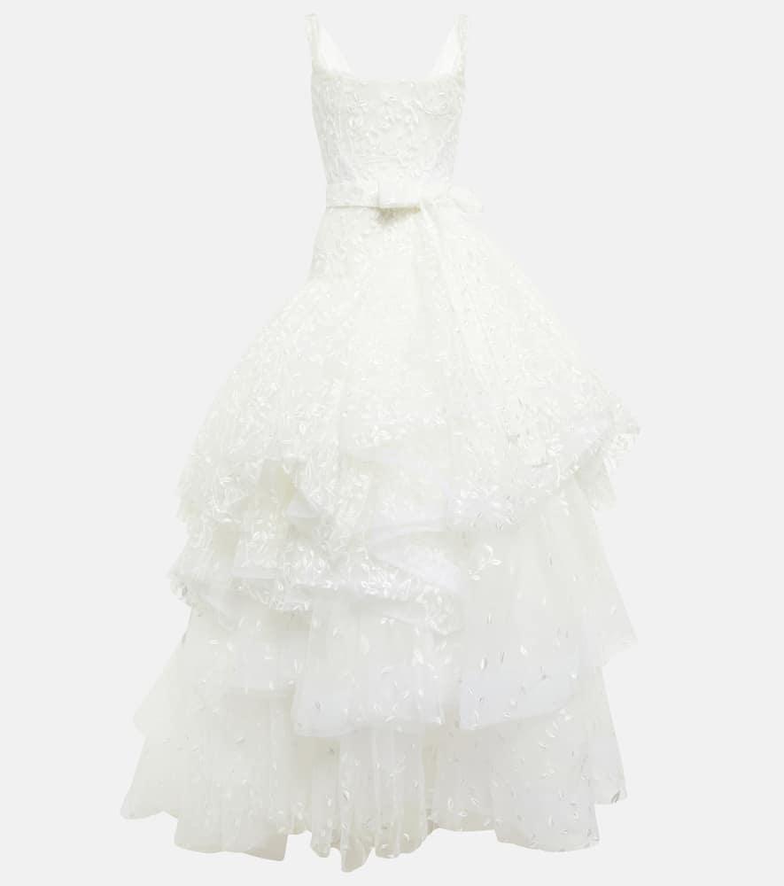 vivienne westwood bridal princess embroidered gown
