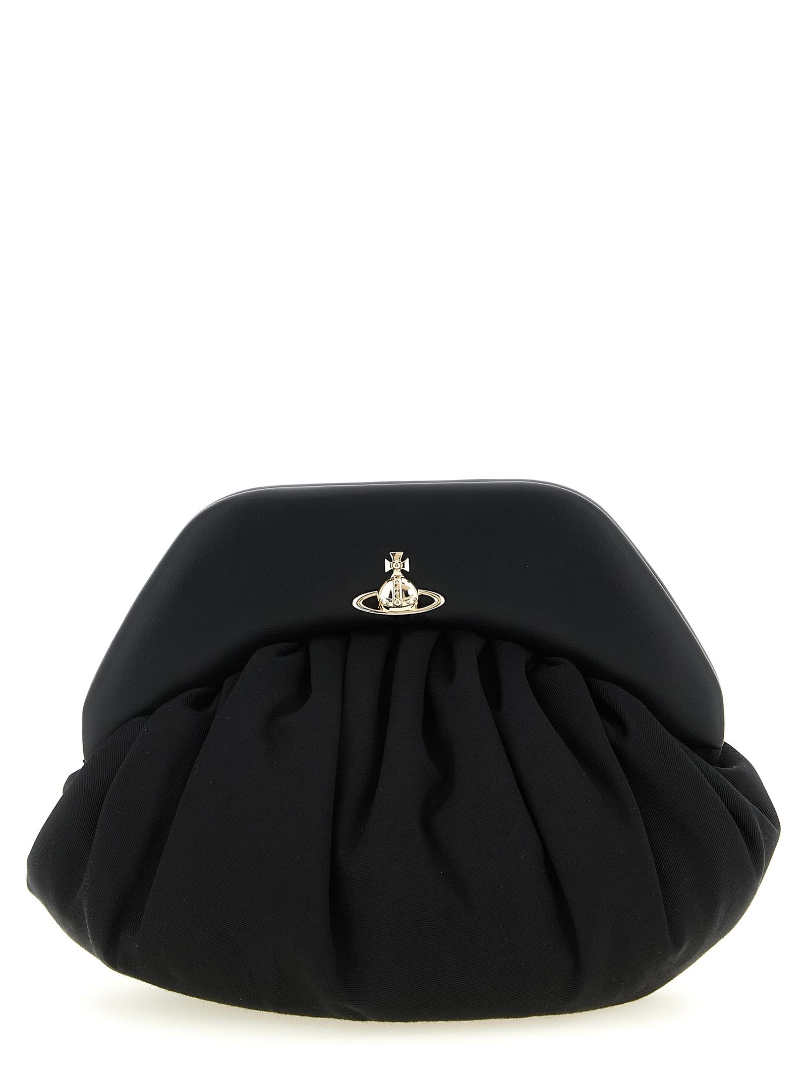 vivienne westwood brooke clutch black viscose - women