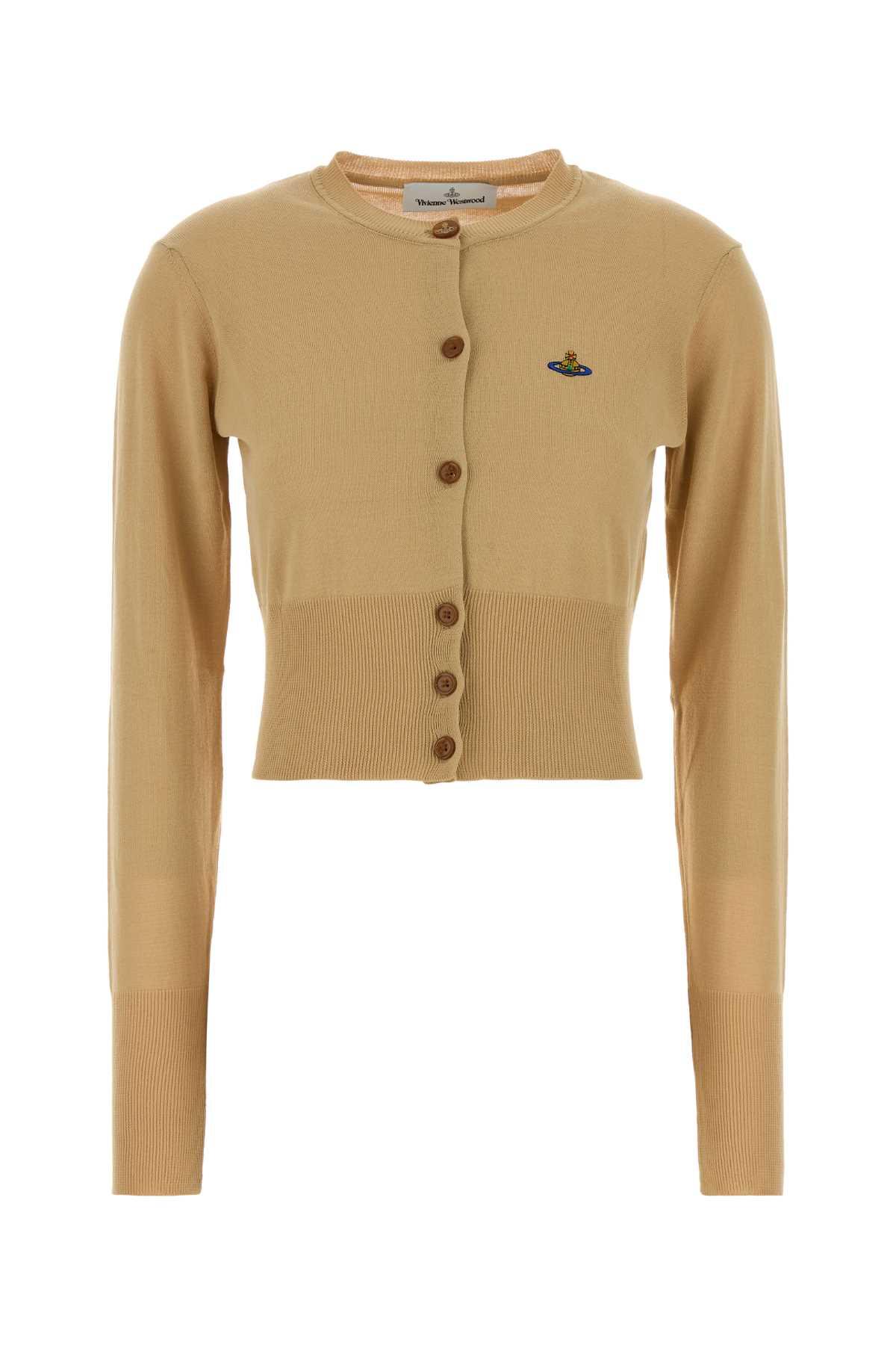 vivienne westwood camel cotton bea cardigan