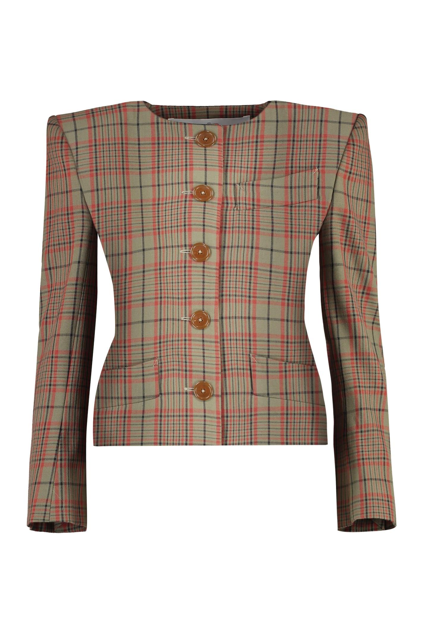 vivienne westwood checked wood jacket