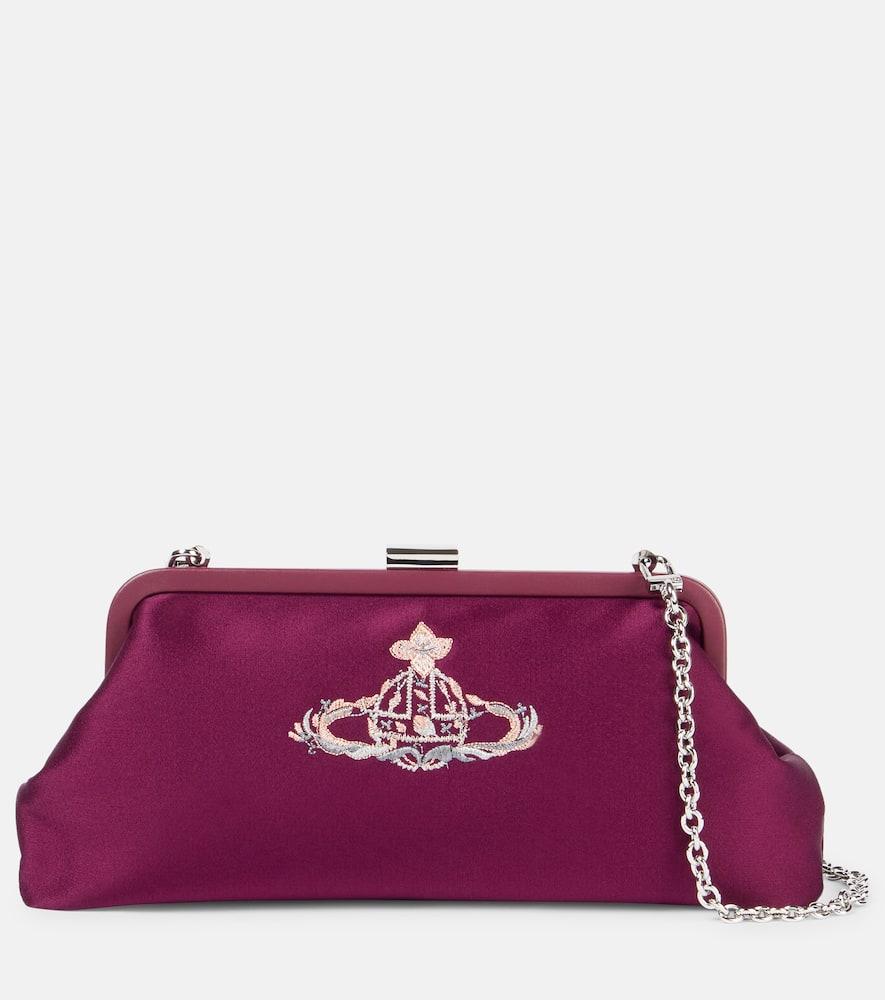vivienne westwood dorothy embroidered satin clutch