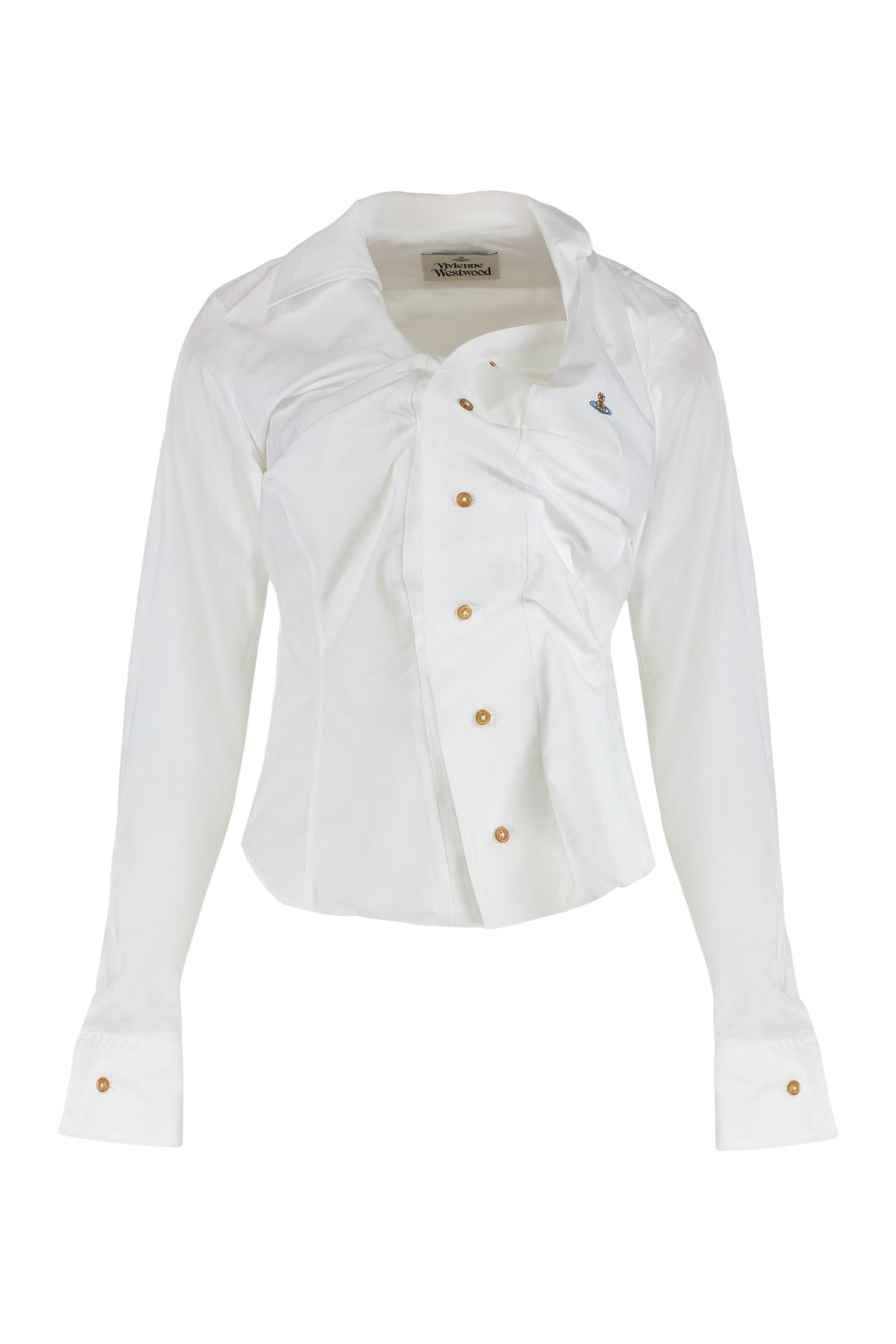 vivienne westwood drunken shirt in cotton