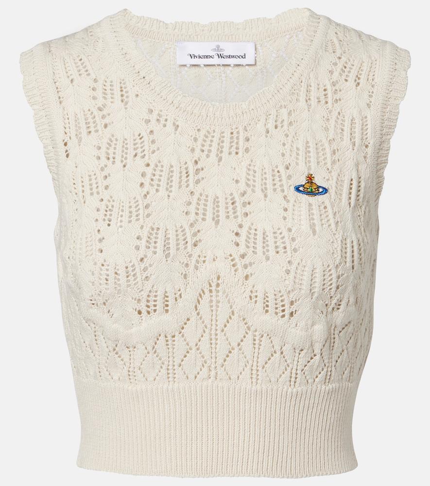 vivienne westwood ella cropped cotton sweater vest