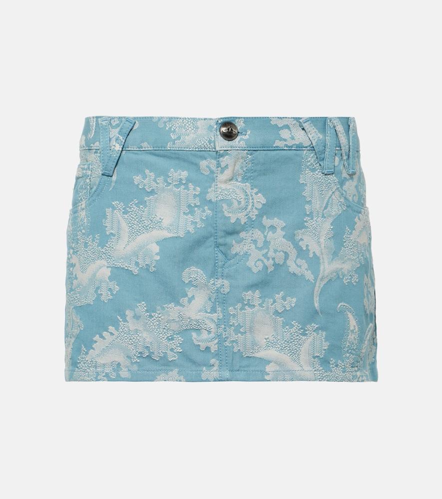 vivienne westwood foam jacquard denim miniskirt