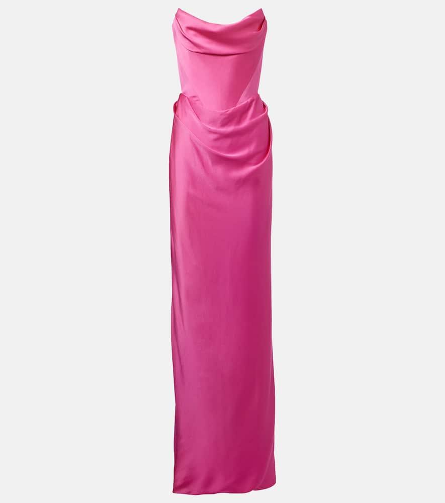 vivienne westwood galaxyno strapless satin corset gown