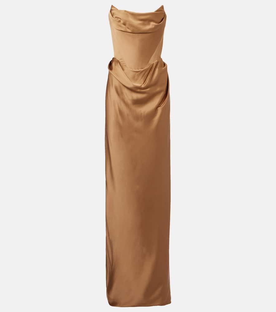 vivienne westwood galaxyno strapless satin corset gown