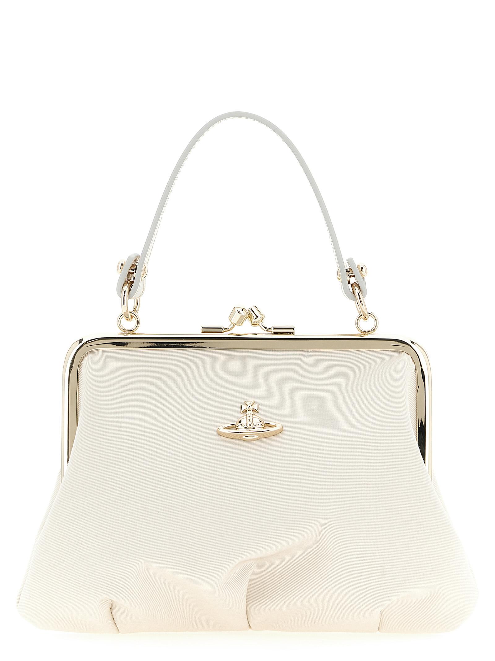 vivienne westwood granny frame handbag white viscose hand bags - women