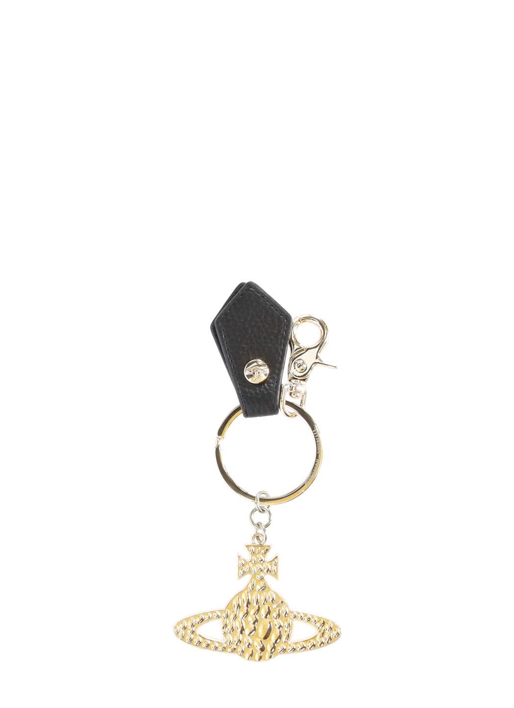 vivienne westwood hammered orb keychain