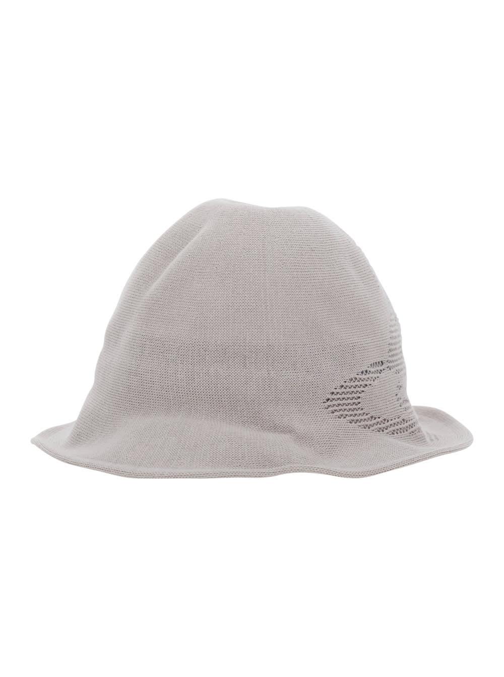 vivienne westwood hat thermo bucket hat gray with tech fabric logo detail for women