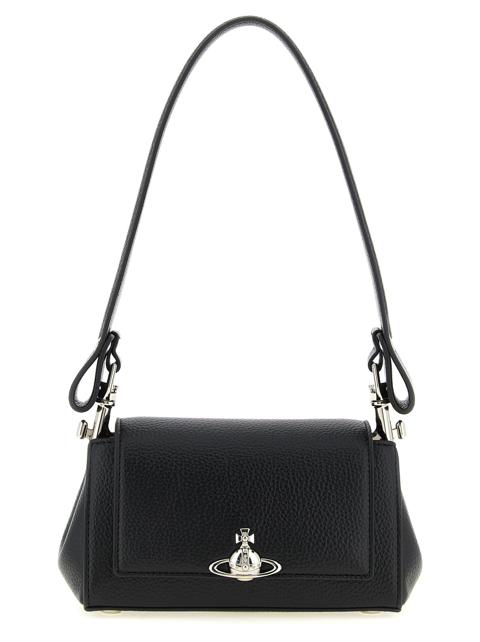 vivienne westwood hazel small shoulder bag black polyurethane - women