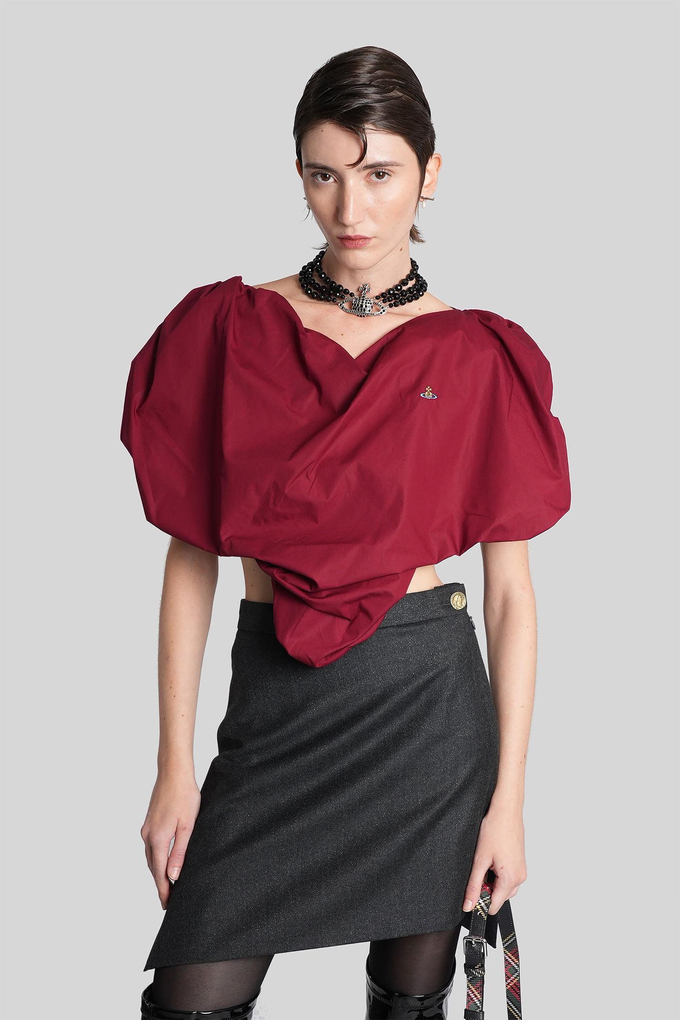 vivienne westwood heart top topwear in red cotton