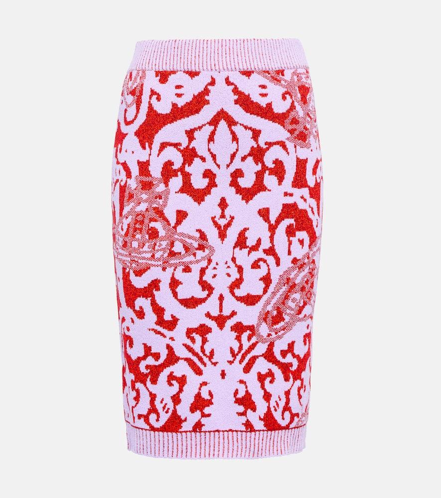 vivienne westwood iron orb jacquard midi skirt