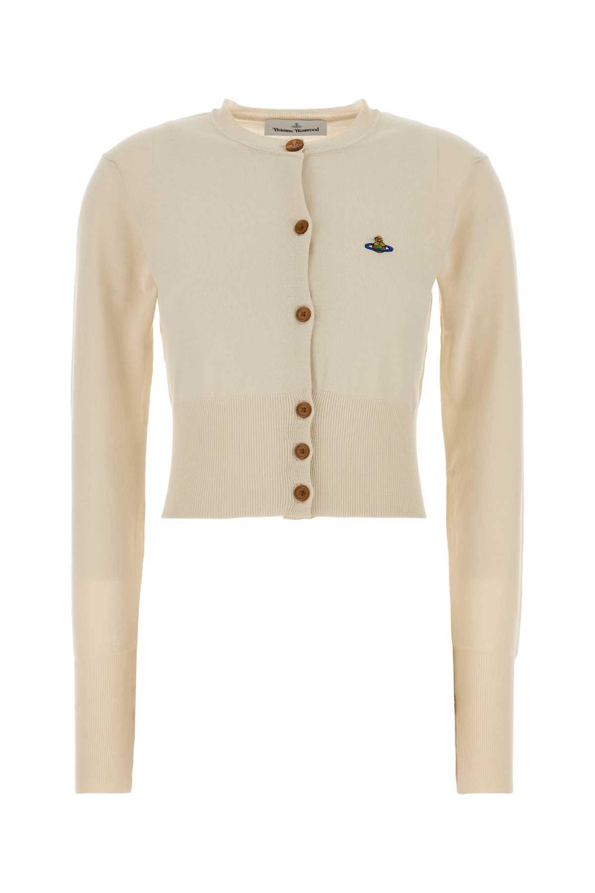 vivienne westwood ivory cotton bea cardigan