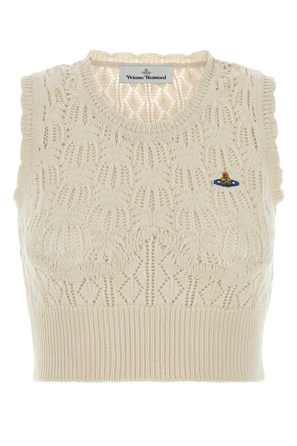 vivienne westwood ivory crochet ella top
