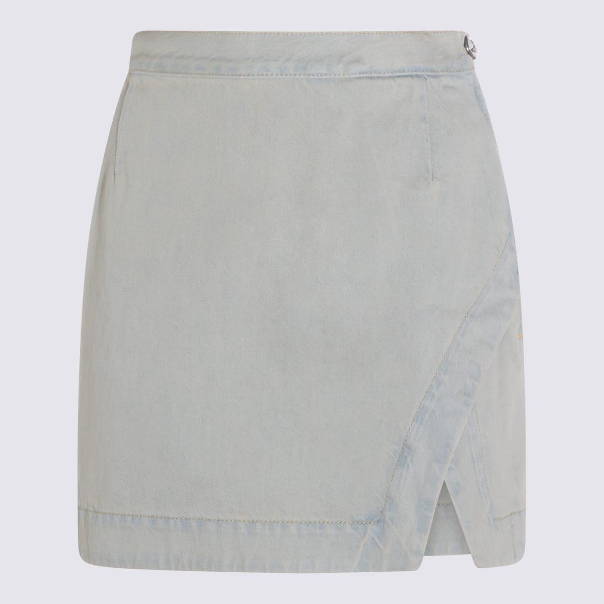 vivienne westwood light blue cotton skirt