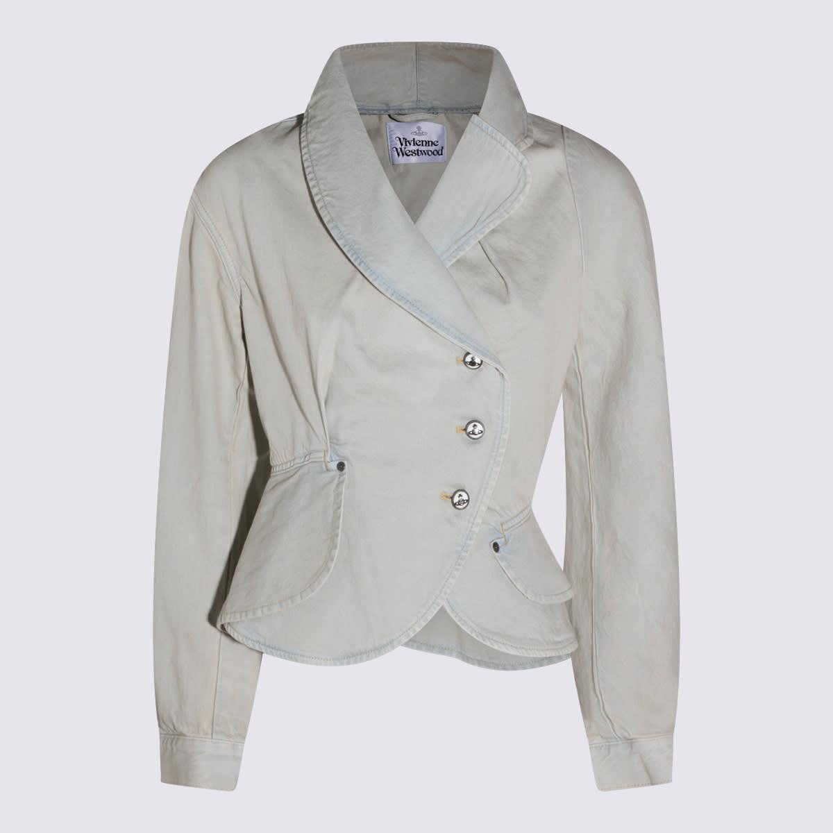 vivienne westwood light grey cotton blazer