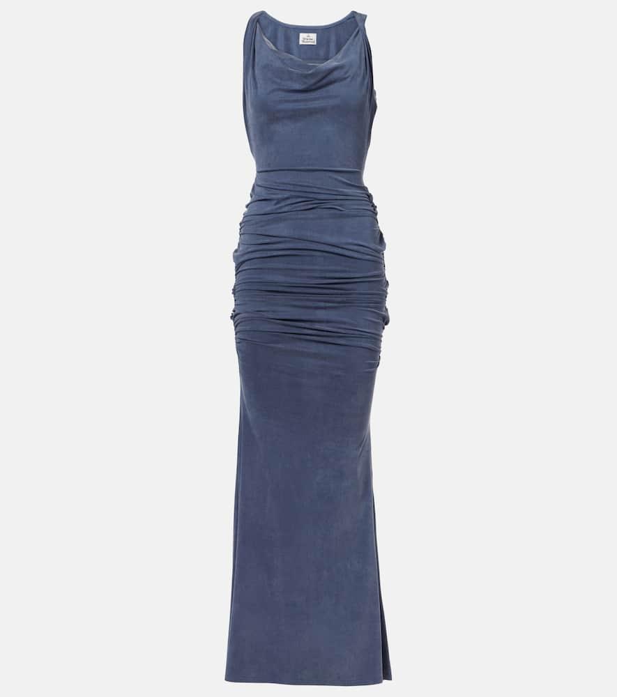 vivienne westwood liz draped jersey maxi dress