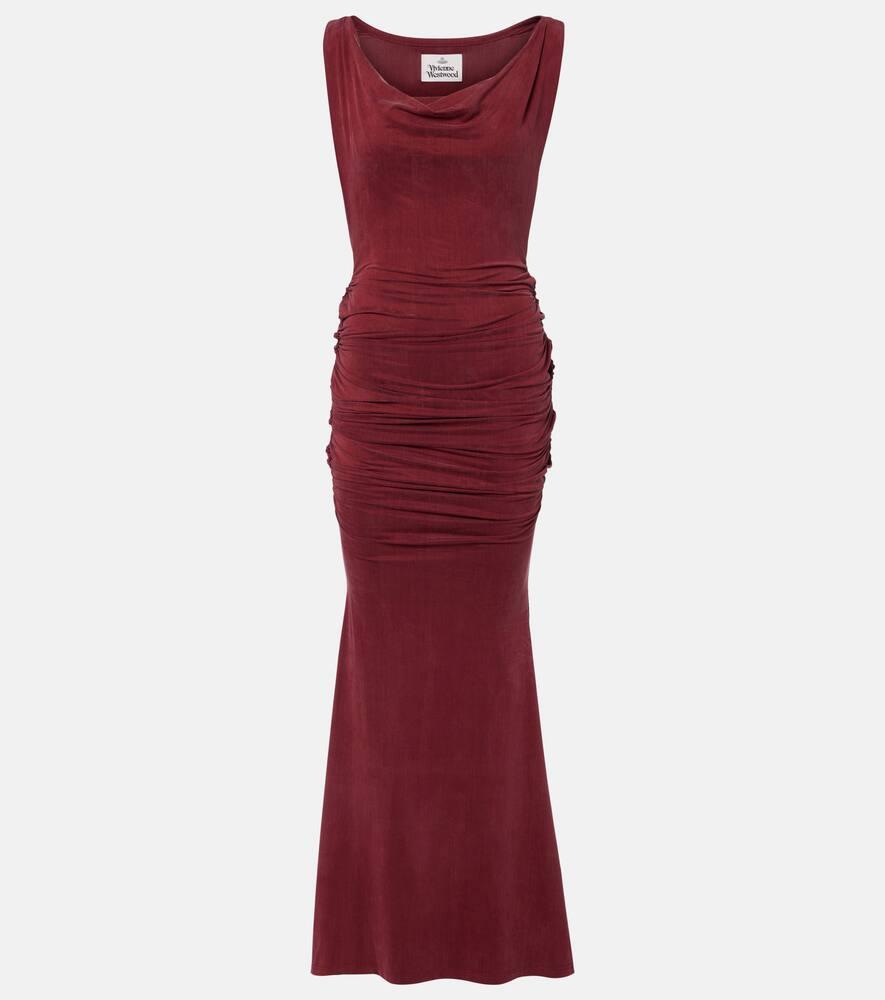 vivienne westwood liz draped jersey maxi dress