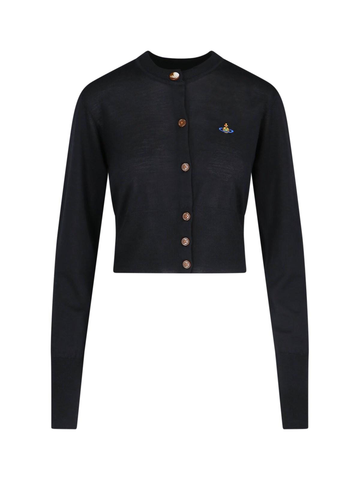 vivienne westwood logo crop cardigan