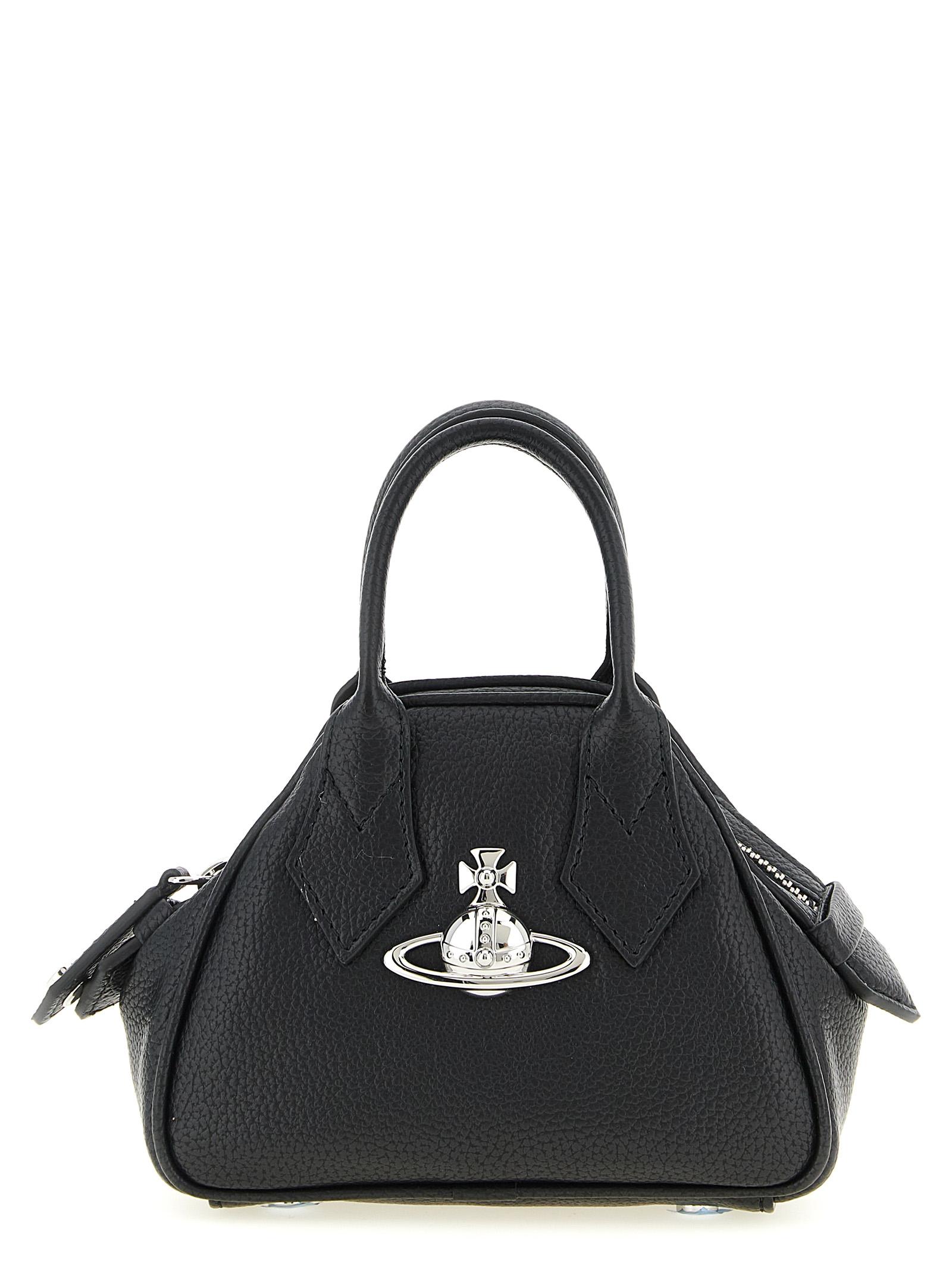 vivienne westwood mini yasmine handbag black polyurethane hand bags - women