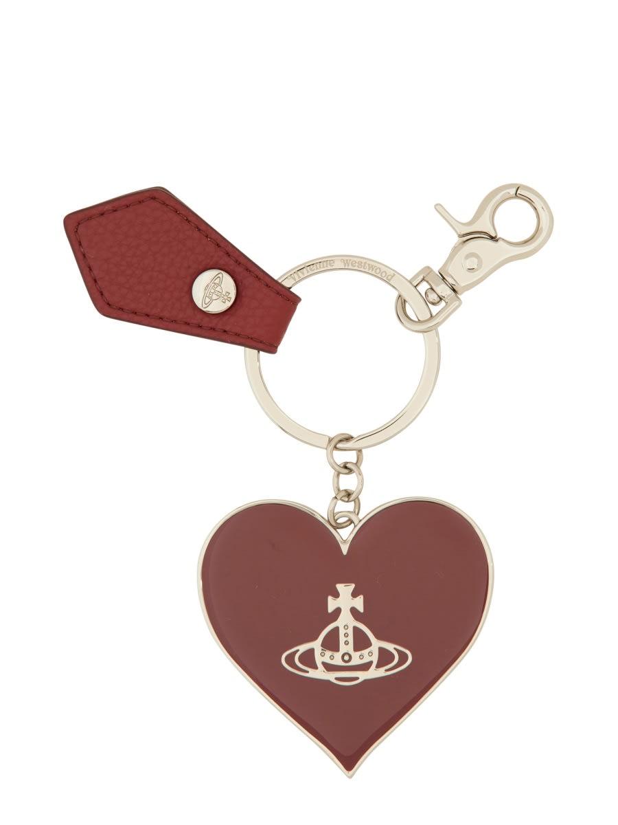 vivienne westwood mirror heart orb keychain