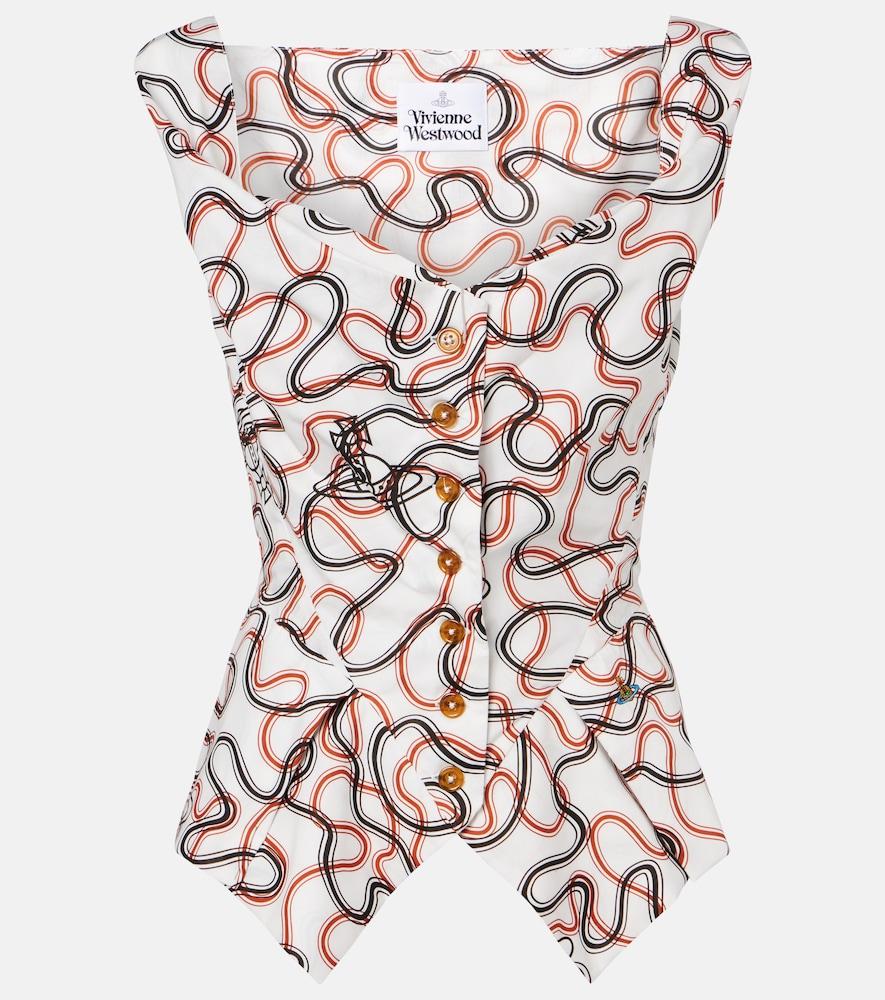 vivienne westwood monday printed cotton top