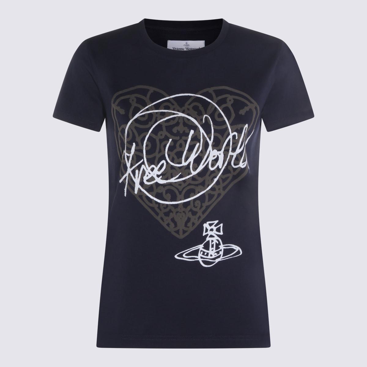 vivienne westwood navy cotton t-shirt