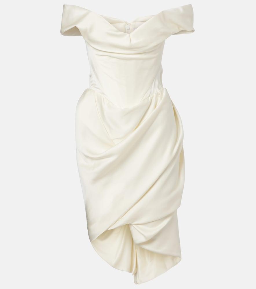 vivienne westwood nova cora draped satin minidress