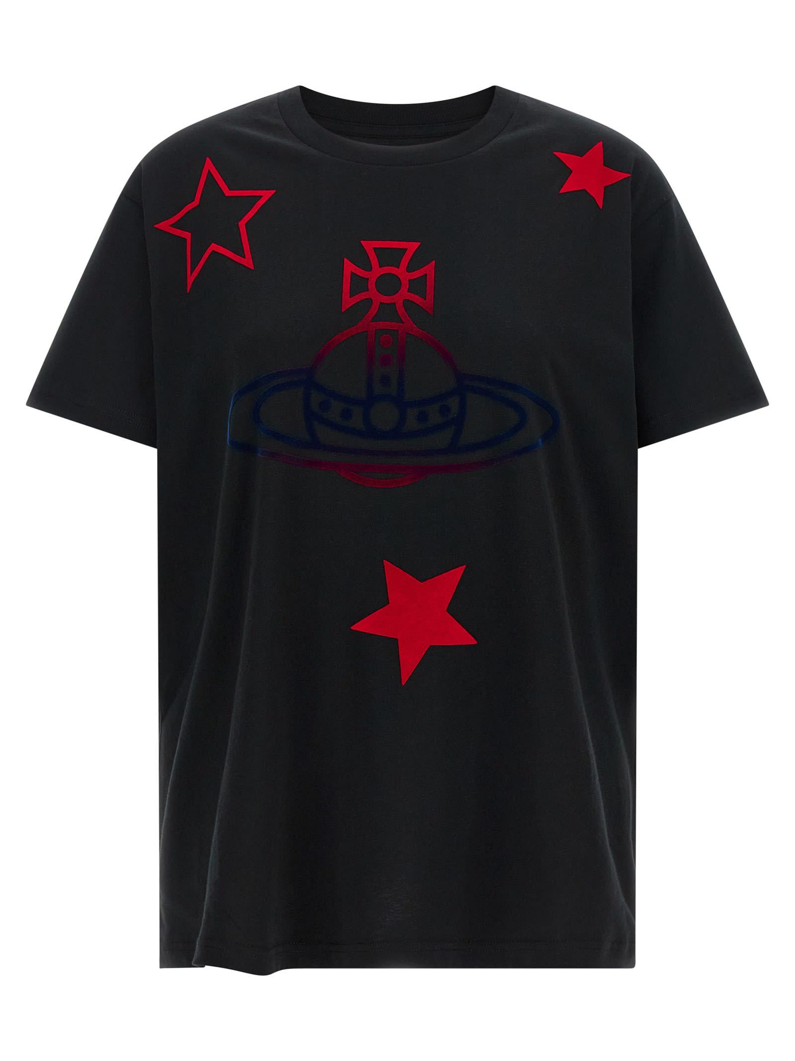 vivienne westwood orb and stars classic t-shirt