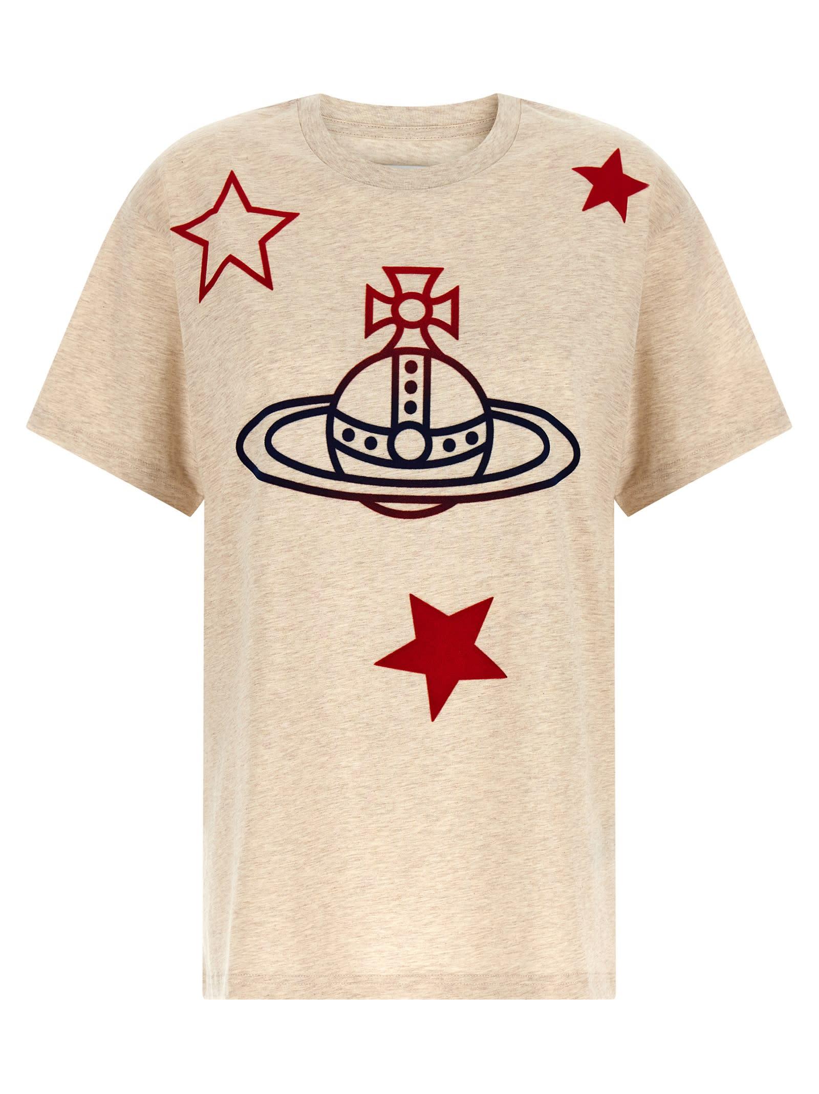 vivienne westwood orb and stars classic t-shirt