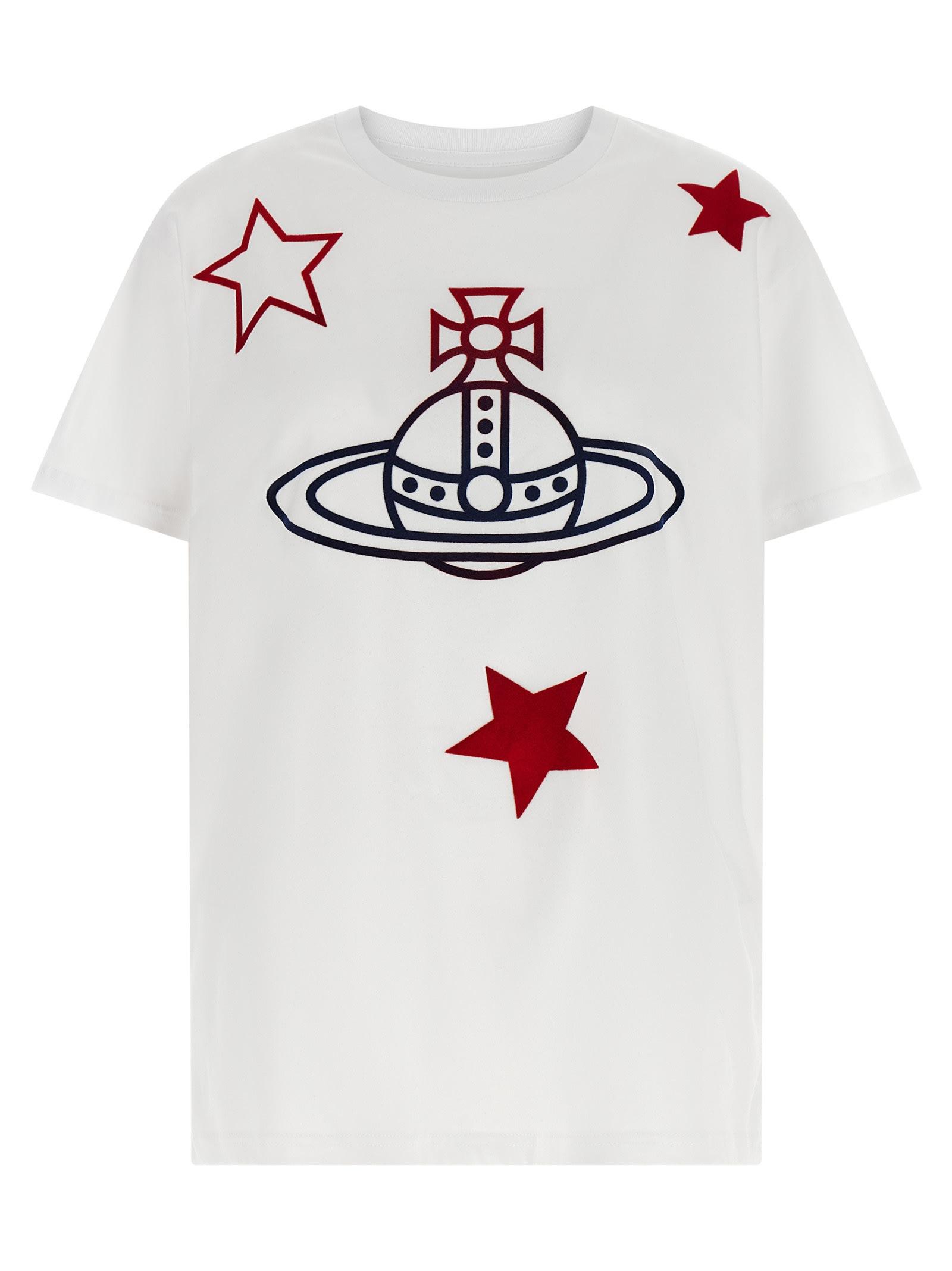 vivienne westwood orb and stars classic t-shirt