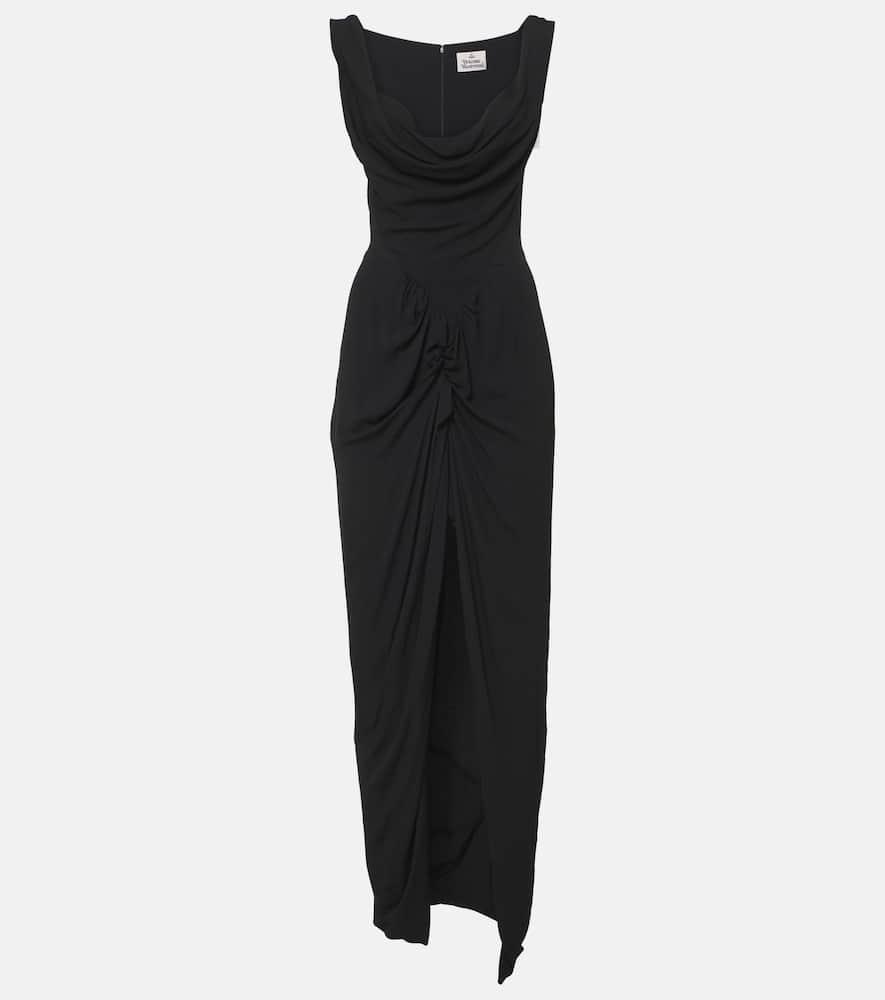 vivienne westwood panther gathered asymmetric maxi dress