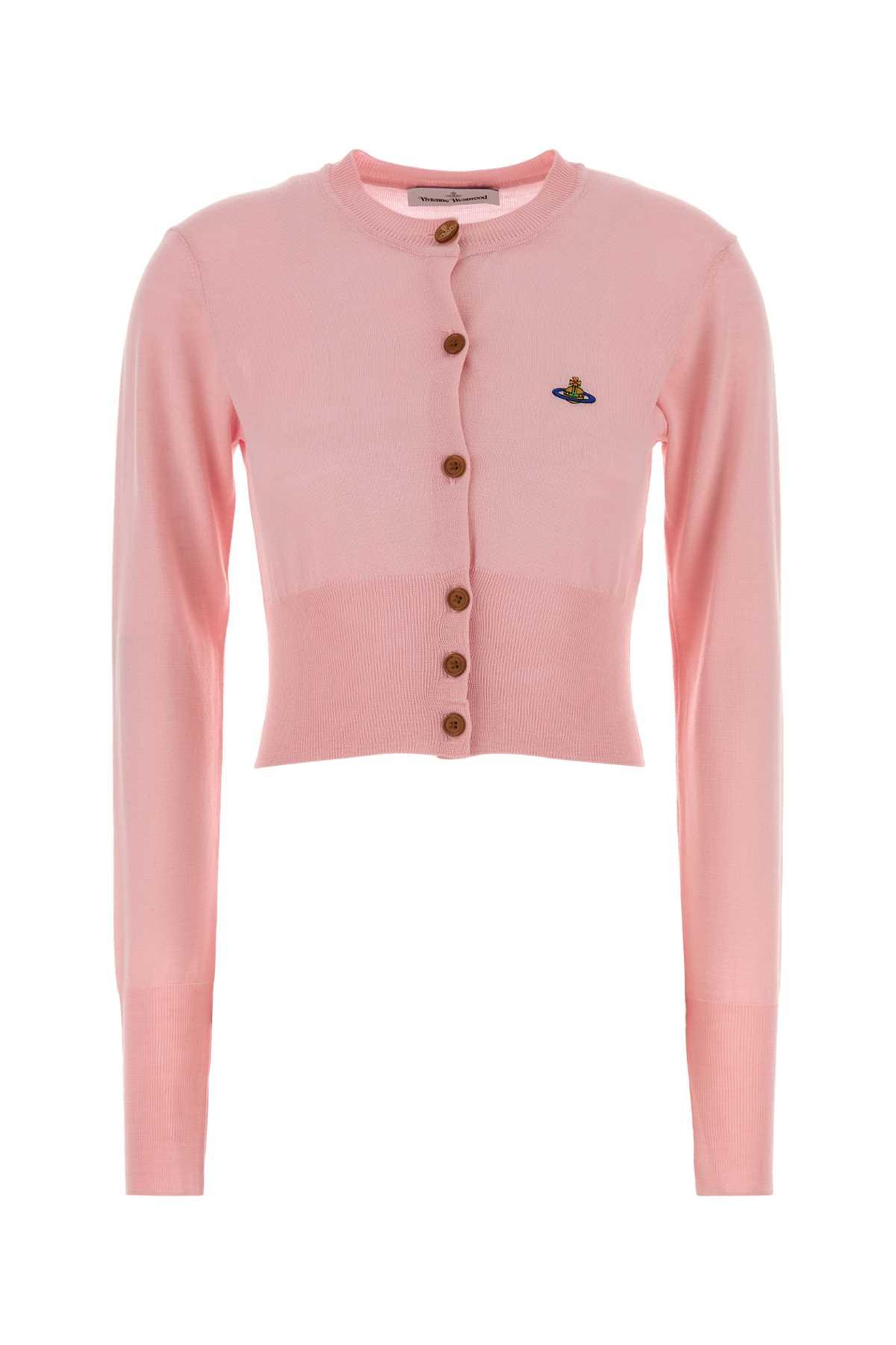 vivienne westwood pink wool bea cardigan