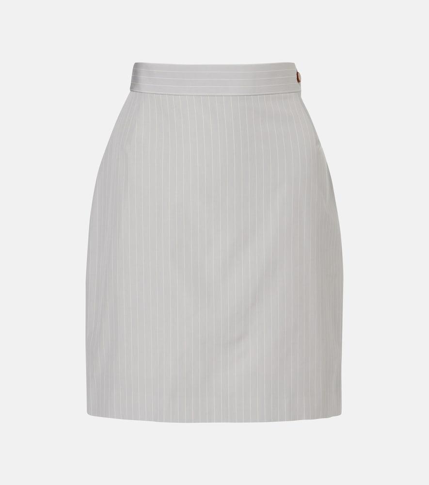 vivienne westwood pinstripe cotton miniskirt