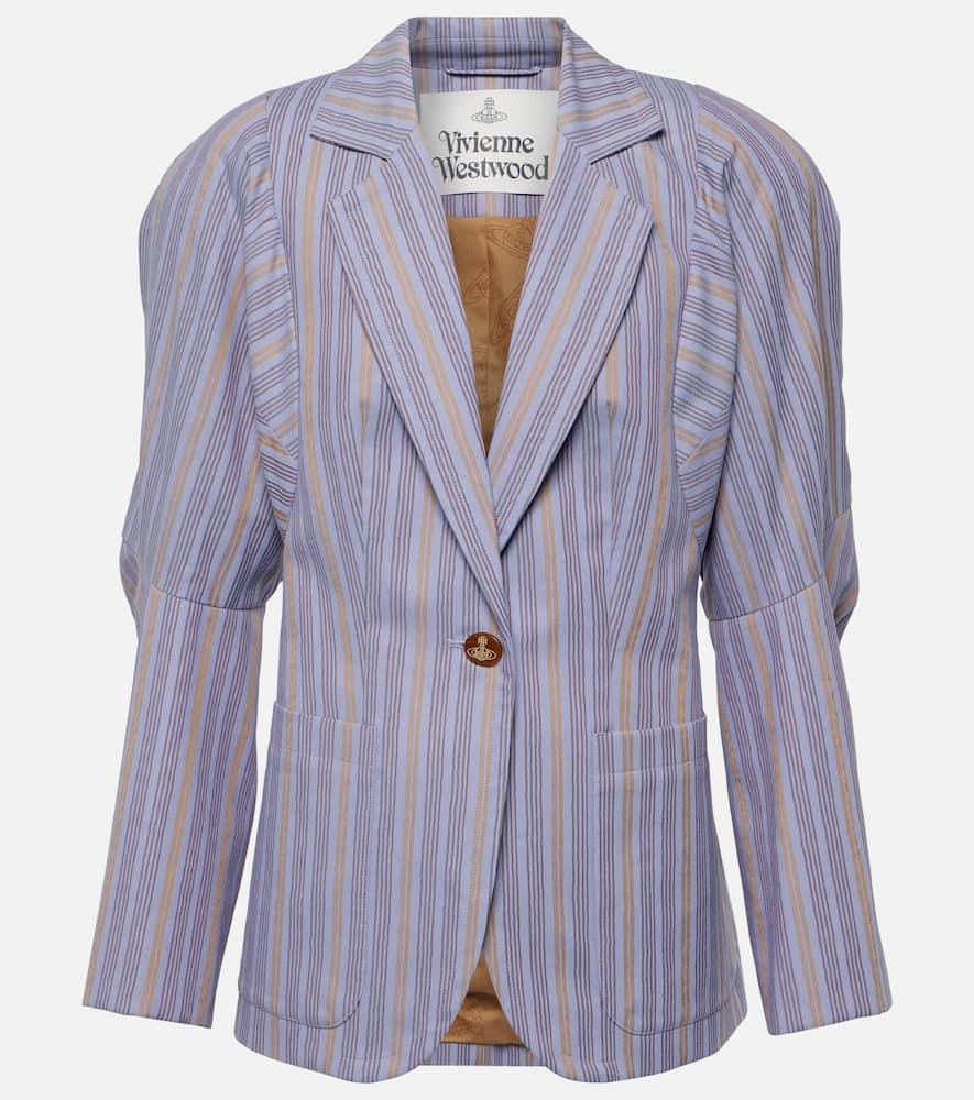 vivienne westwood pourpoint striped cotton blazer