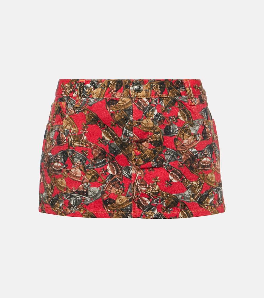 vivienne westwood printed cotton skirt