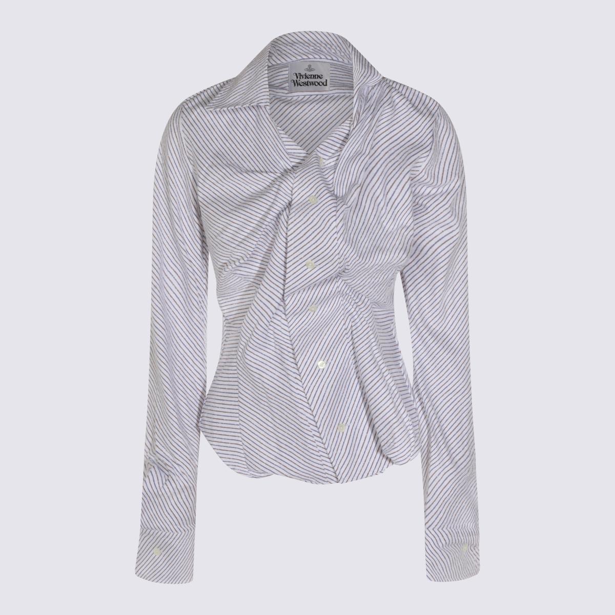 vivienne westwood shirts blue/brown _co pa - women