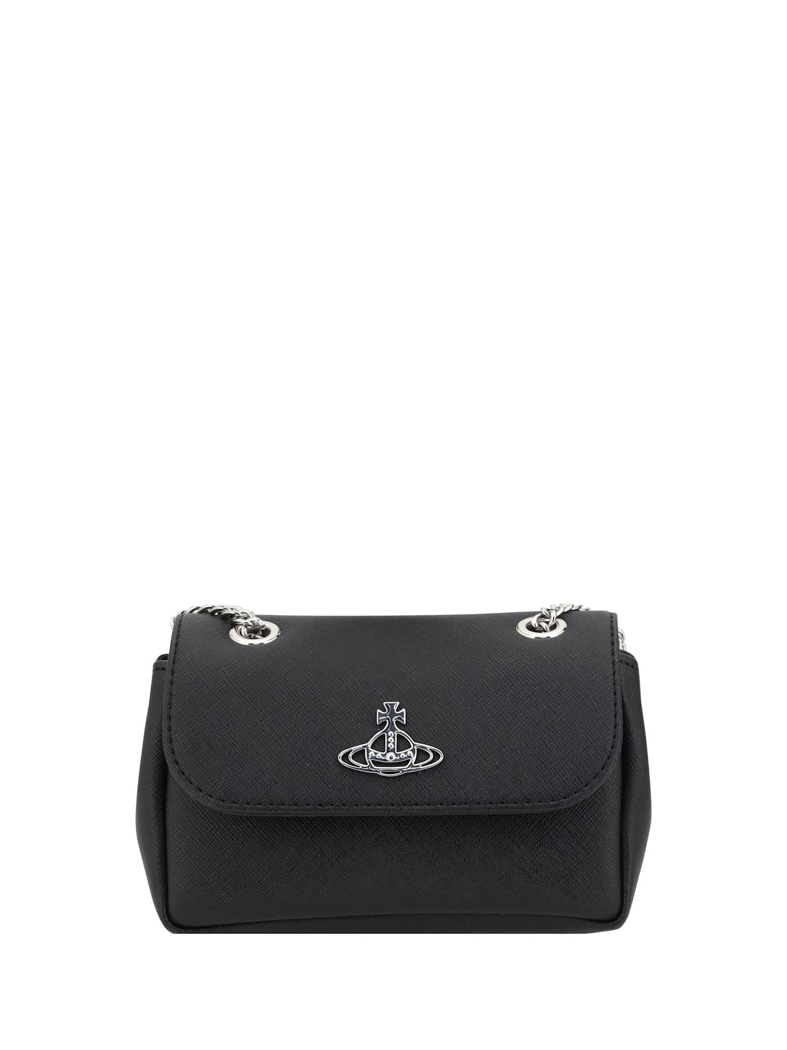 vivienne westwood shoulder bag with orb plaque