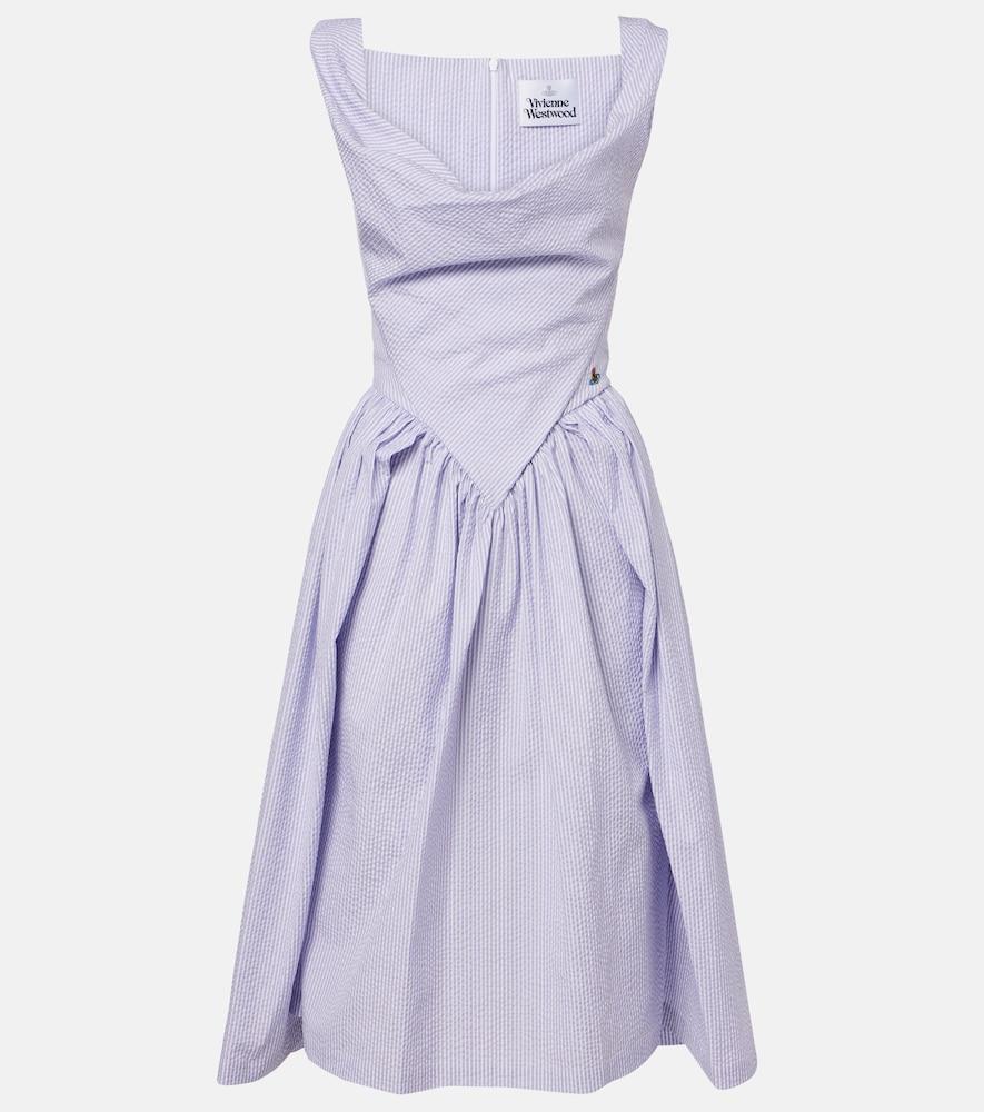 vivienne westwood sunday cotton seersucker midi dress