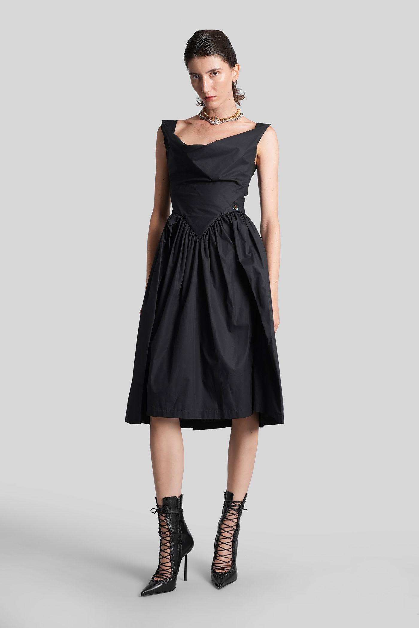 vivienne westwood sunday long dress in black cotton