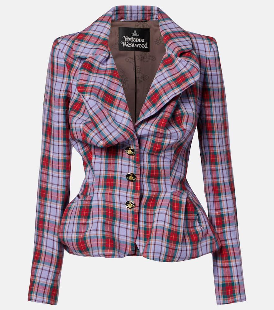 vivienne westwood tartan linen blazer