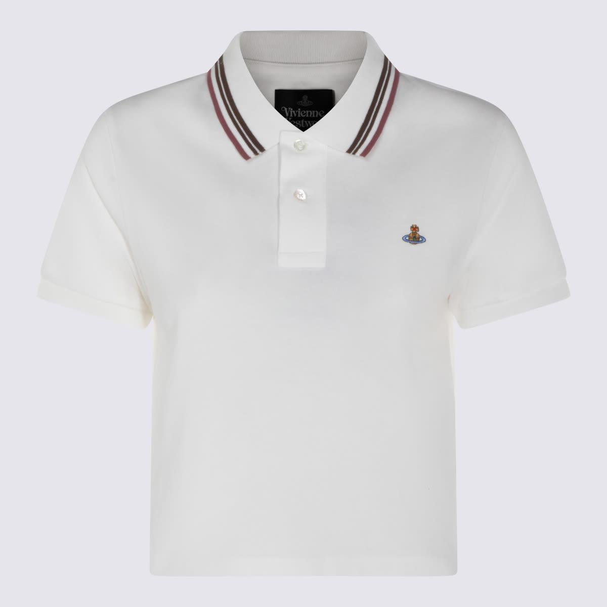 vivienne westwood white cotton polo shirt