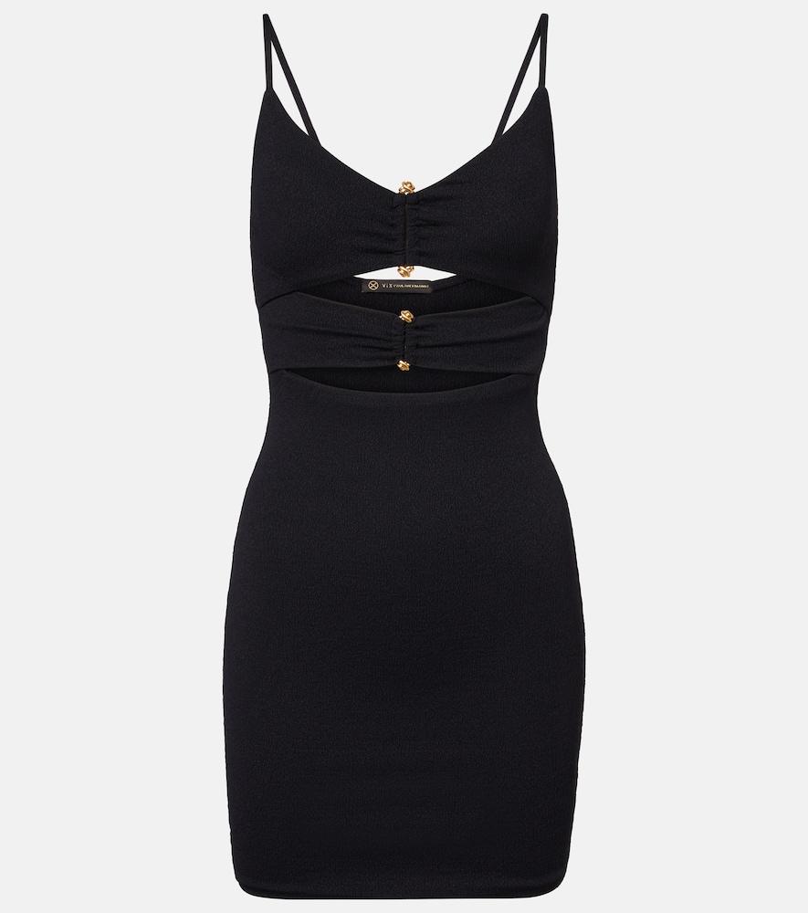 vix paula hermanny nika cutout embellished minidress